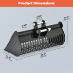 24″ Screening Skeleton Bucket Attachment for Mini Excavators AHM 600mm Width