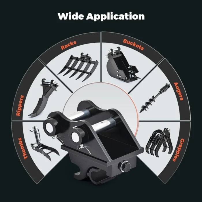 Quick Hitch Attachment for Mini Excavators Digger for Quick Attachments Change - Image 3