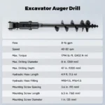 8″ Hydraulic Auger Drill Attachment for Mini Excavator 45″ Depth - Image 6
