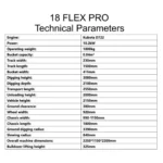 2025 TYPHON 18 FLEX PRO 1.8 Ton Mini Excavator – Powered by Kubota D722 Diesel Engine | EPA Certified USA - Image 8