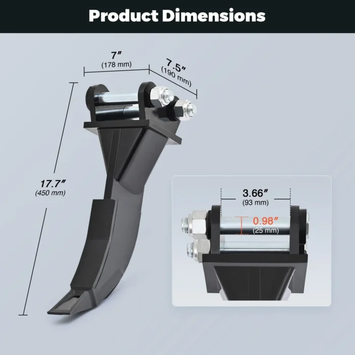 Ripper Mini Excavator Attachment Tool for Tough Soil and Frozen Ground - Image 7