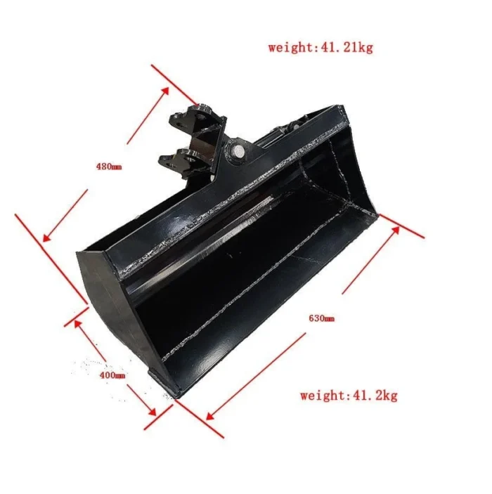 600mm Tilting Bucket: Attachment for TYPHON Mini Excavators USA - Image 4