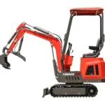 TYPHON TERROR ONE STORM Mini Excavator – 1 Ton Trench Digger with Canopy, Hydraulic Thumb Clip, Hydraulic Oil Cooler, 13.5hp B&S Engine USA