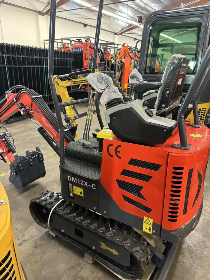 AGT DM12X-C Mini Excavator – Pilot Control, Swing Boom, Hydraulic Thumb by Bidadoo - Image 13