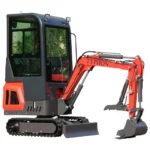 TYPHON TERROR ONE Mini Excavator – 1.1 Ton Trench Digger with Cabin, Hydraulic Thumb Clip, Hydraulic Oil Cooler, 13.5hp B&S Engine USA