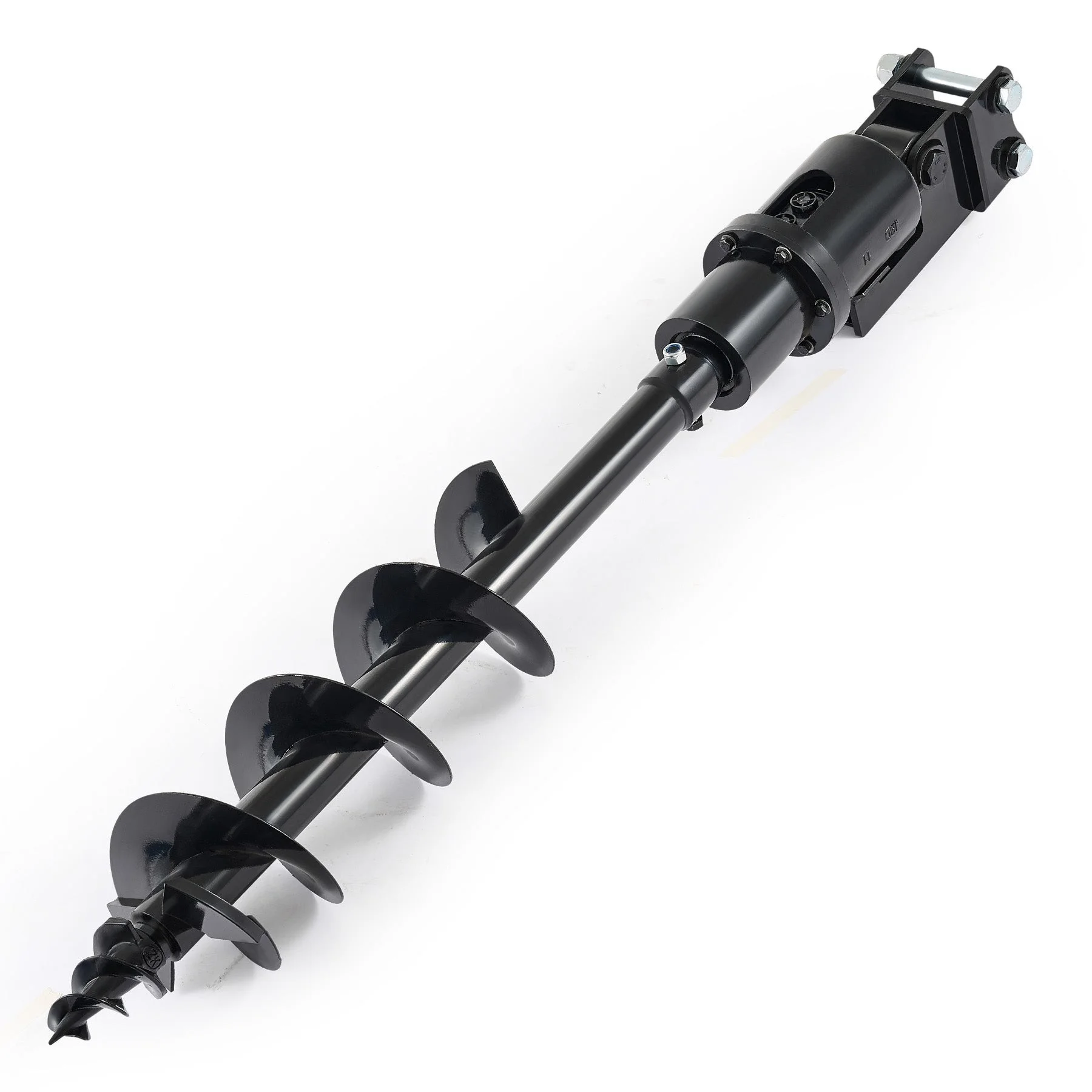 XrzGAdr4hTSxSQXoCzY3ztJsQc2pBycrPDFCBUHe.webp 8″ Hydraulic Auger Drill Attachment for Mini Excavator 45″ Depth - Image 1