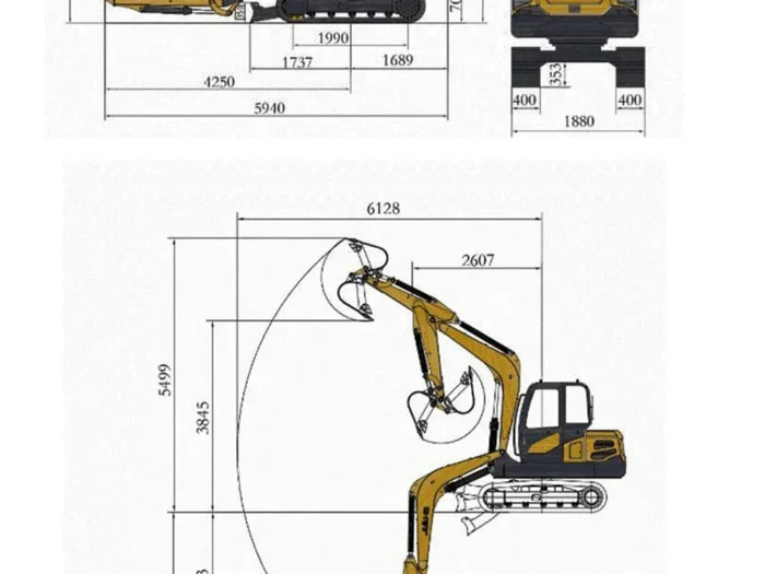 KYMRON® XH68 Pro Series Excavator with Thumb + Cab w/ AC & Radio - Image 12