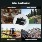 500mm Plain Flat Bucket Attachment 20″ for Mini Excavator Digger with 2 Pins - Image 5