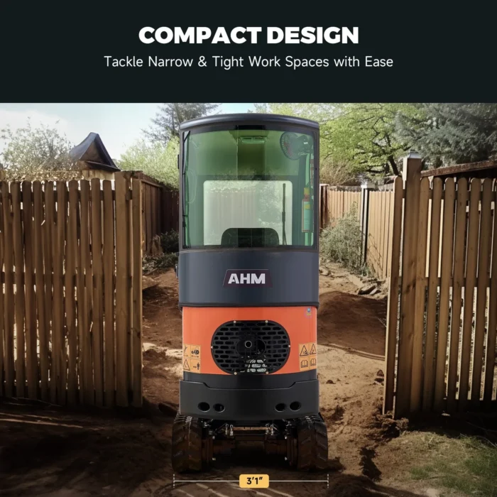 AX-12C | 13.5 HP B&S Engine Mini Excavator with Enclosed Cab - Image 5