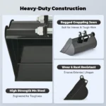 500mm Plain Flat Bucket Attachment 20″ for Mini Excavator Digger with 2 Pins - Image 3