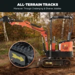 NW-A1 | 13.5 HP B&S Engine Mini Excavator with 6 Attachments - Image 6