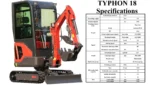 TYPHON 18 FLEX 1.8 Ton Mini Excavator USA - Image 4